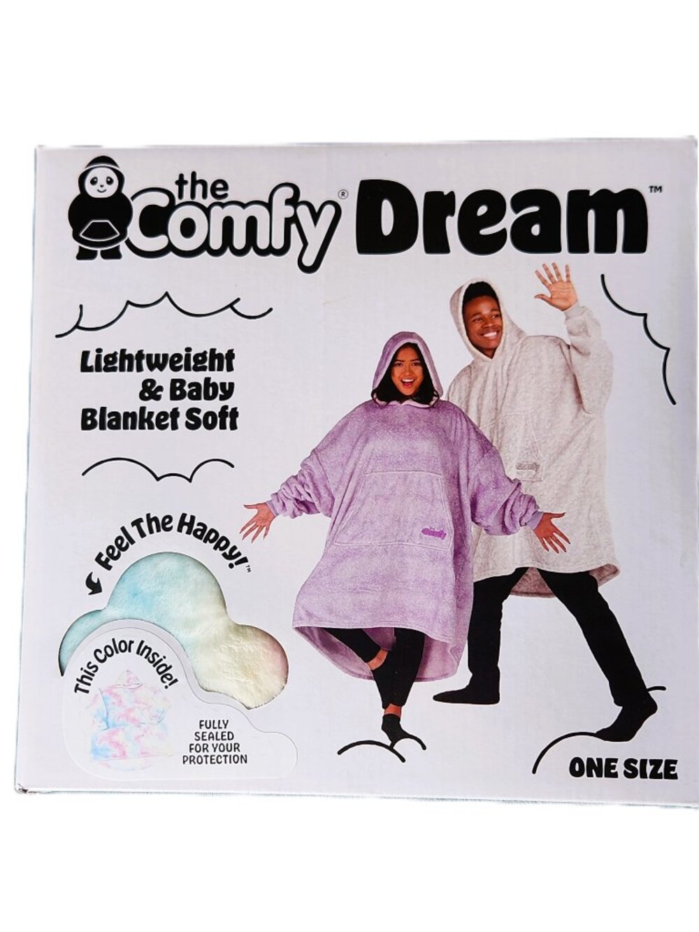The Comfy Dream Wearable Blanket Pastel Tie-Dye NIB One Size
